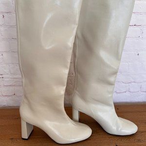 NWOT Zara Hi Off White Boots - Euro Size 40 - US  Size 9.5